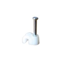 Uchwyt kablowy z gwoździem Uchwyt kablowy okrągły UV FLOP-3, Ø3mm biały (100szt) | 27.03 Elektro-Plast Opatówek