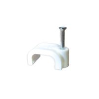 Uchwyt kablowy z gwoździem Uchwyt kablowy okrągły UV FLOP-7/5, 7x5mm, YDYp 2x1,5 biały (100szt) | 27.75 Elektro-Plast Opatówek