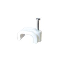 Uchwyt kablowy z gwoździem Uchwyt kablowy okrągły UV FLOP-8/4, 8x4mm, YDYp 3x1 biały (100szt) | 27.84 Elektro-Plast Opatówek