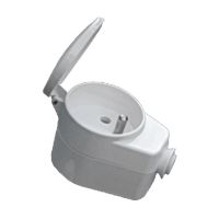 Gniazdo wtyczkowe z pokrywą AWA-GKB, 2P+Z, 16A, 250V, rozbieralne białe (54szt) | 51.45 Elektro-Plast Opatówek