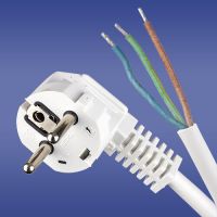 Przewód przyłączeniowy z wtyczką kątową W-2 OMYżo 3x1,0 biały (1szt) | 51.925 Elektro-Plast Opatówek