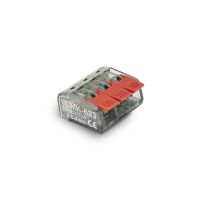 Szybkozłączka CMK-623 (3x4mm2) transparentny/czerwony (100szt) | 39.623 Elektro-Plast Opatówek
