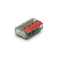Szybkozłączka CMK-624 (4x4mm2) transparentny/czerwony (100szt) | 39.624 Elektro-Plast Opatówek