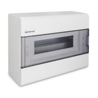 Rozdzielnica moduł. n/t SRn-12 Max 1x12 298x218x105mm IP40 (N+PE) drzwi transp, biała (1szt) | 1.33 Elektro-Plast Opatówek