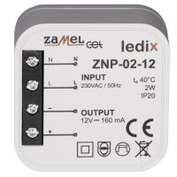 Zasilacz LED dopuszkowy 12V DC 2W TYP: ZNP-02-12 | LDX10000026 Zamel