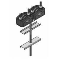 Uchwyt podwójny U1 Fi-25-46mm z odsadzeniem na słup ŻN U102 | U102  ALPAR sp. z o.o. (d