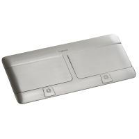 Minipuszka popup 2x4 mod inox +zestaw montażowy | 654003 Legrand