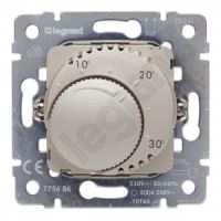 Regulator temperatury ze stykiem przełącznym 230V, titan, Sistena Life | 775686 Legrand