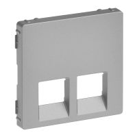 Plakietka gniazda 2 x RJ 45, aluminium, Valena Life | 755422 Legrand