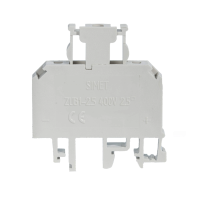 Złączka szynowa gwintowa z bezpiecznikiem, 2,5mm2 TS35 1-tor ZUB1-2.5, szara | 13202312 Simet