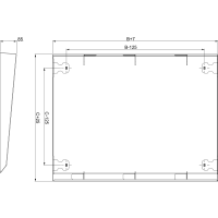 Daszek obudowy Spacial SF/SM 1200x400mm (SxG) mocowanie w Zestaw ie, RAL7035 | NSYSC1240 Schneider Electric