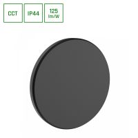 Oprawa na elewację PIATTA 9W CCT 3000/4000/6000K 230V IP44 120x47mm czarna okrągła | SLI003029CCT_PW Wojnarowscy