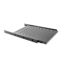 Wysuwana półka do szaf RACK 19" 1000mm czarna LANBERG (1U/465x750mm udźwig do 60kg, montaż 4 punktow | AK-1011-B Lanberg