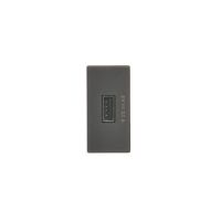 Ładowarka USB K45 (45x22,5) gniazdo typ A 5V/2,1Aczarny, Simon Connect | K126D/14 Kontakt Simon