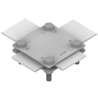 Złącze krzyżowe 2 płytki 4xM8 B do 50 mm /OG/ | A191044 An-kom