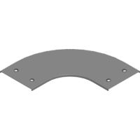 Pokrywa kolanka 90st. z zamkiem PZKKZP50, gr.blachy 1,5mm | 304605 Baks