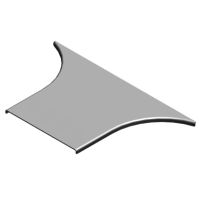 Pokrywa trójnika dostawnego PTKZDP100, gr.blachy 1,5mm (STD) | 307210 Baks