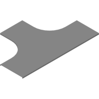 Pokrywa trójnika korytka PTKZC200 gr. blachy 2,0mm | 301420 Baks