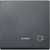 Klawisz z lampką sygnalizacyjną i oznaczeniem „gniazdo”, antracyt, Merten, System M | MTN431714 Schneider Electric