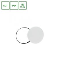 Plafon NYMPHEA BLACK & WHITE RINGS 18W CCT 230V 115st IP54 FI250x52 BIAŁY/CZARNY OKRĄGŁA | SLI031034CCT_PW Wojnarowscy