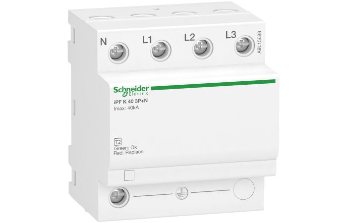 Ogranicznik przepięć iPFK40-T2-3N 3+1-biegunowy Typ2 40 kA, Acti 9 | A9L15688 Schneider Electric