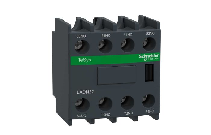 Blok styków pomocniczych 2NO+2NC zaciski srubowe, Tesys | LADN22 Schneider Electric